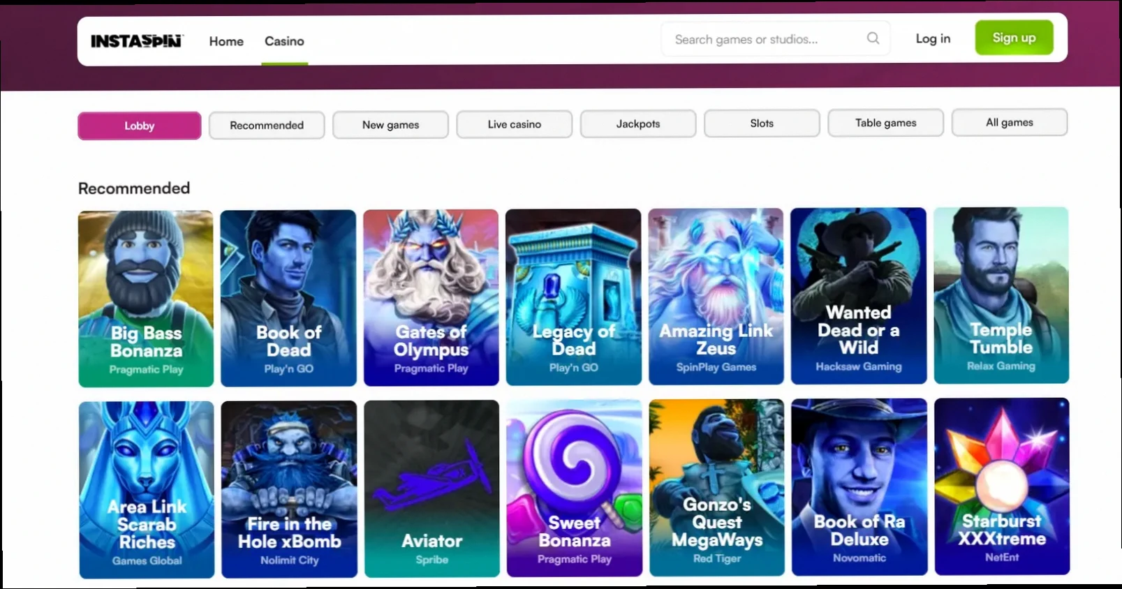 Instaspin Casino Tot €1.000 + 100 Gratis Spins